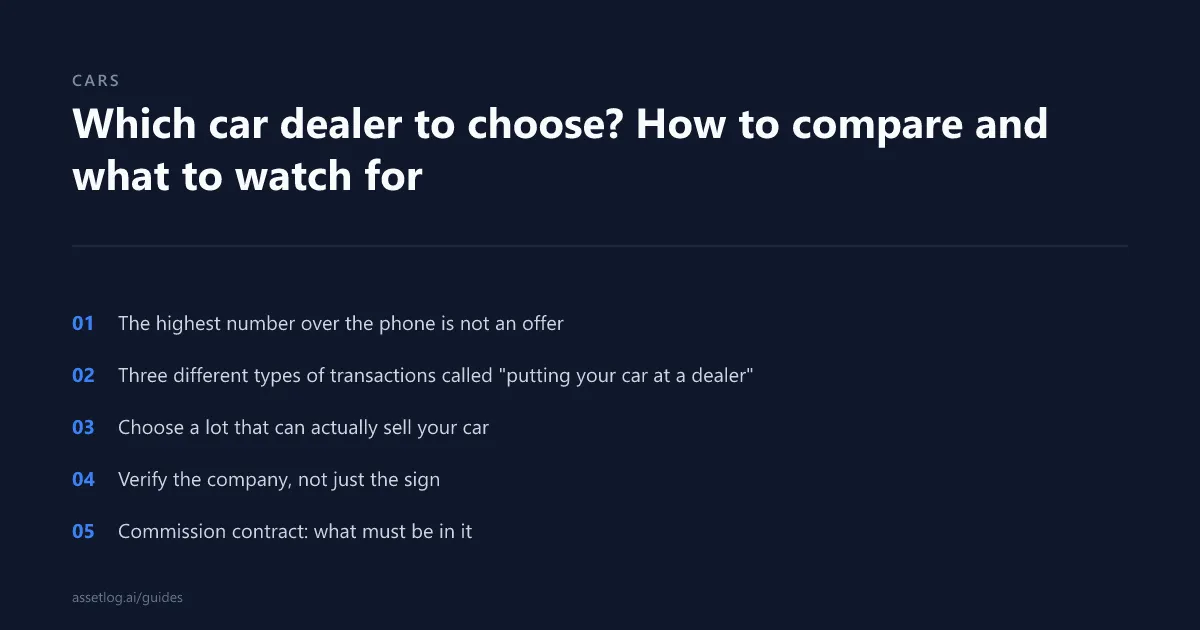 Which car dealer to choose? How to compare and what to watch for