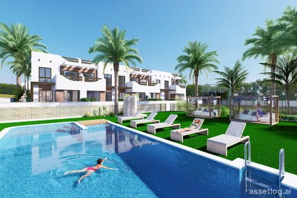 Apartment with garden provided with 2 Bedrooms and 2 Bathrooms, communal swimming pool and underground parking space