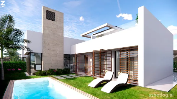 Villa provided with 3 Bedrooms and 3 Bathrooms, private swimming pool and parking space on own plot