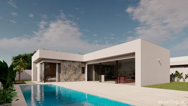 Villa provided with 3 Bedrooms and 3 Bathrooms, private swimming pool and parking space on own plot