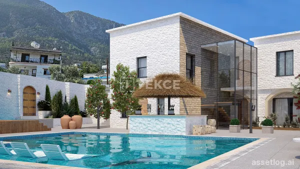 Traditional Stone Arch Villa with Sea View in Lapta