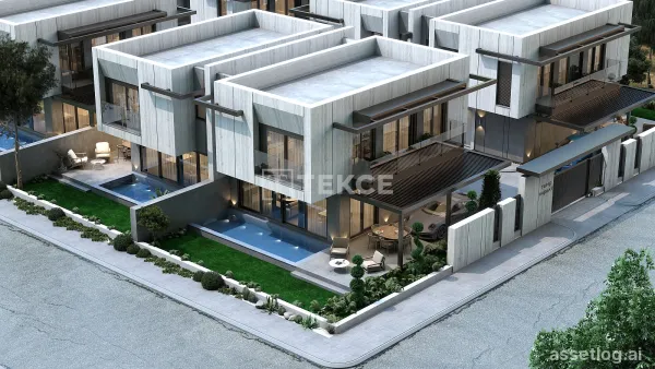 3-Bedroom Semi-Detached Villas in a Complex in Antalya