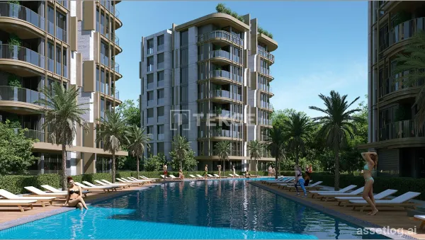 3-Bedroom Apartments Close to the Sea in Çağlayan, Antalya