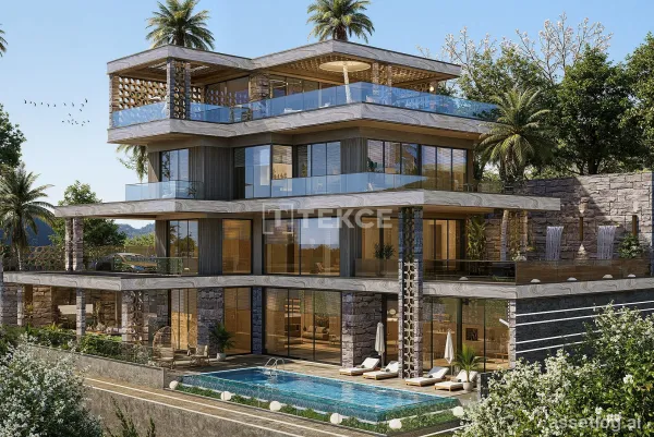 Sea View Villa with Smart Home Technology in Alanya