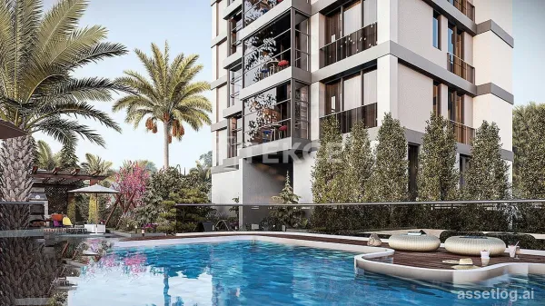 Sea View Flats in Complex Close to the Beach in Mezitli Mersin
