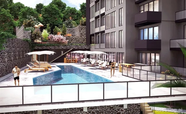 Apartment with Island View in a Secure Complex in Kartal Istanbul