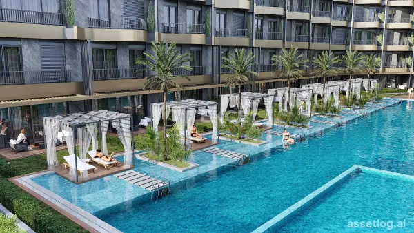 Pool and Sea-View Apartments Near the Beach in Kundu Antalya