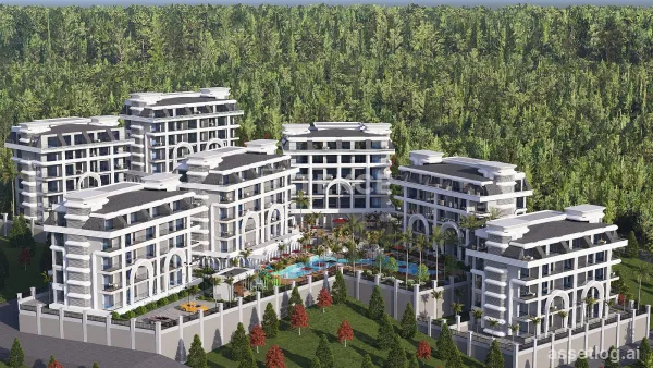 Apartments in a Complex with a Pool Close to the Sea in Alanya