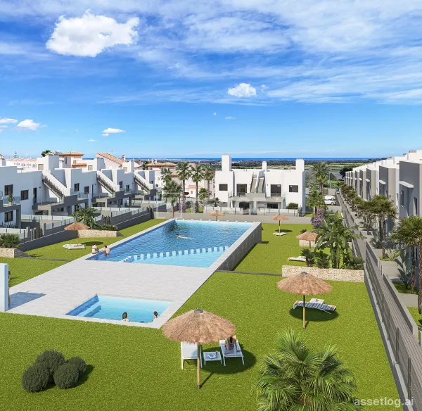 Apartmány se soukromými zahradami v projektu s bazénem v Alicante