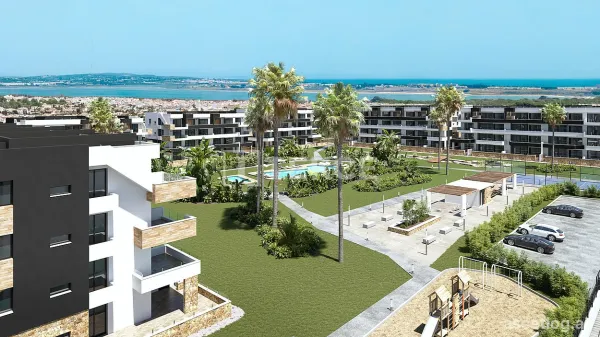 Stylové 2-pokojové apartmány se společným bazénem v Torrevieja