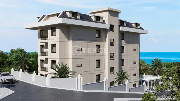 Sea-View Apartments in a Complex with Swimming Pool in Alanya