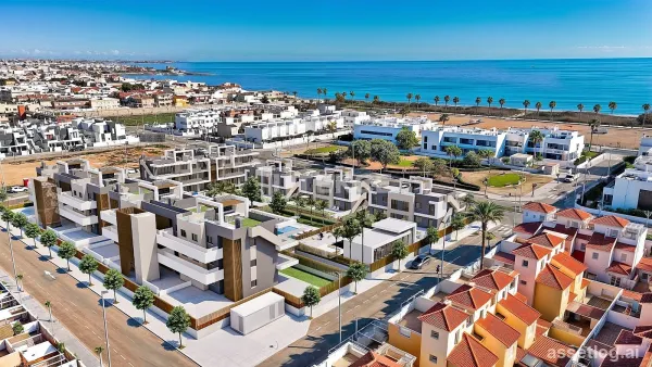 Apartmány u moře v uzavřené komunitě v Pilar de la Horadada