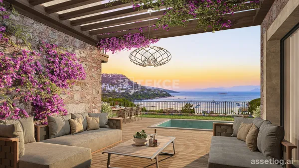 Detached Villas for Sale in Bodrum Türbükü with Cove Views