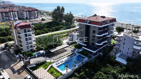 Flats in a Socially Active Seafront Complex in Kestel Alanya