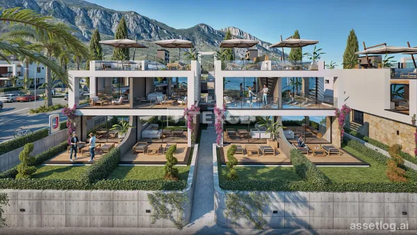 Sea and Mountain View Apartments in Lapta, North Cyprus