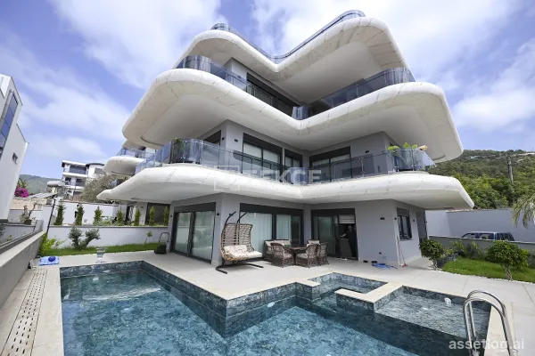 Detached Villas with Panoramic Sea and Nature Views in Alanya