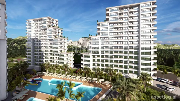 Flats in a Secure Complex with Aquapark and Pool in Mersin