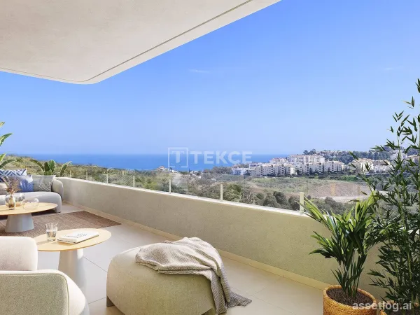 New Built Apartments with Sea View near Golf Course in Mijas