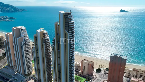 Klidné apartmány s výhledem na moře v Benidormu, Alicante