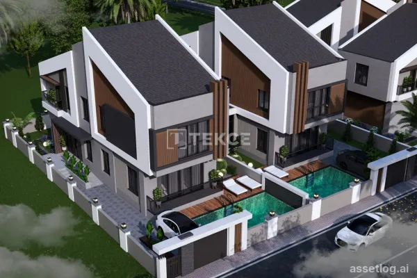 Detached Villas with Forest Views in Duzlercamı, Antalya