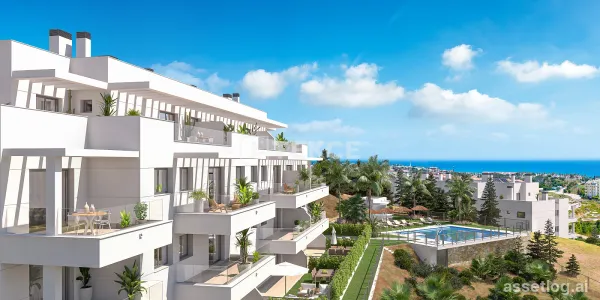 Sea-View Apartments in a Gated Complex in Mijas