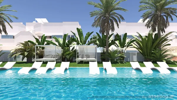 2-Zimmer-Apartments mit Solarium, 2 Bädern und Gemeinschaftspool in Torre de la Horadada