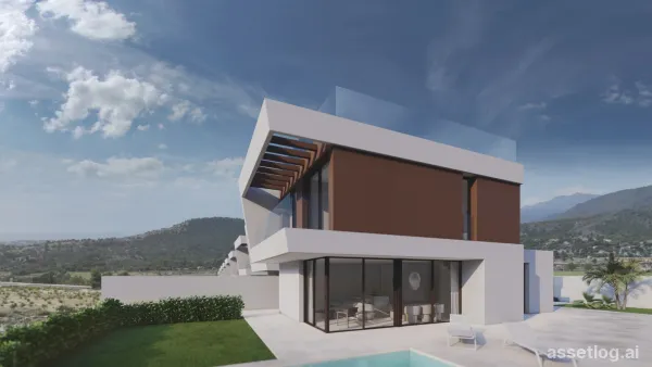 Villa mit 3 Schlafzimmern und 3 Badezimmern, Gemeinschaftspool in Finestrat