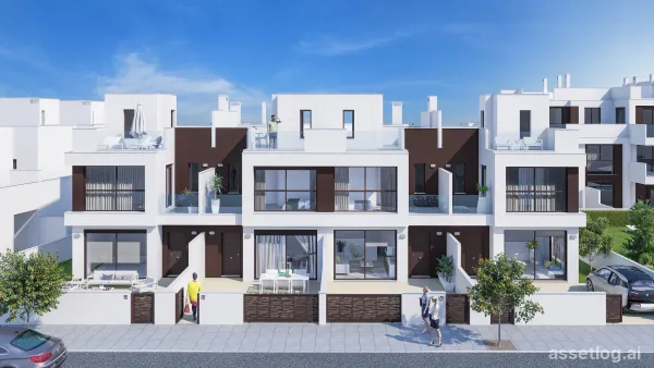 Reihenvilla mit 3 Schlafzimmern und 2 Badezimmern, Gemeinschaftspool und Tiefgarage