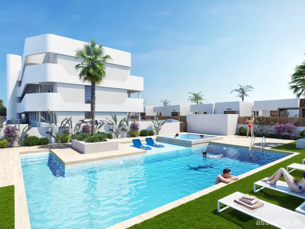 2-Zimmer-Wohnung mit 2 Bädern, Gemeinschaftspool und Tiefgarage in Los Alcázares