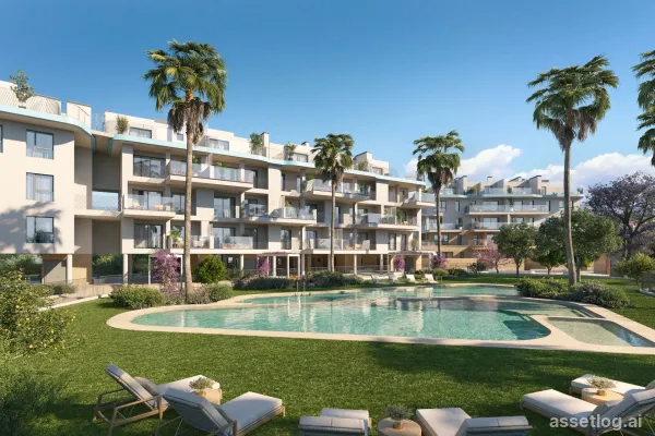 Apartment with garden provided with 2 Bedrooms and 2 Bathrooms, communal swimming pool and underground parking space