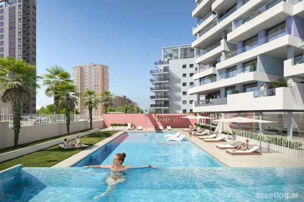 2-Zimmer-Wohnung mit 2 Bädern, Gemeinschaftspool und Tiefgarage in Calpe