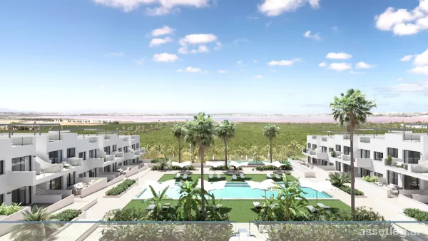 Apartment with garden provided with 2 Bedrooms and 2 Bathrooms, communal swimming pool and underground parking space