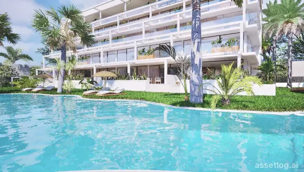 Apartment with garden provided with 2 Bedrooms and 2 Bathrooms, communal swimming pool and