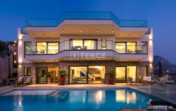 Villa mit 6 Schlafzimmern, Meerblick und privatem Pool in Kaş Kalkan