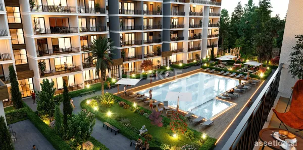 Wohnungen in einer Wohnanlage mit Pool in Bursa Mudanya