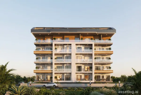 Apartments for Sale in a Seaside Residential Complex in Alanya