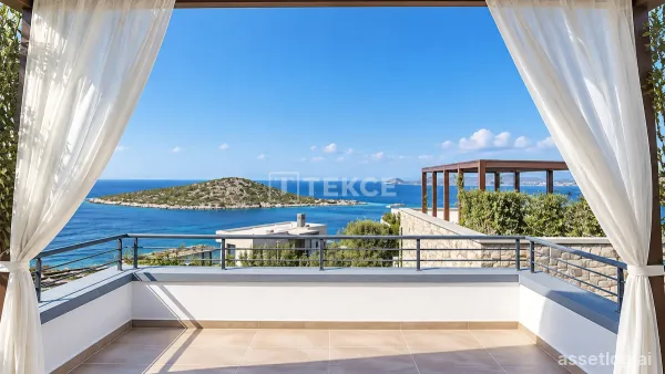 Luxusní vily s privátními bazény v Bodrum Gümüşlük