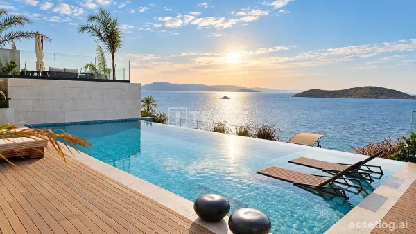 Přímořské domy s exkluzivními vybavenostmi v Bodrum Gümüşlük