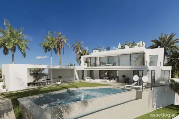 Umístěná v prestižní oblasti Marbella, tato exkluzivní villa nabízí luxusní prostředí s výhledem na moře