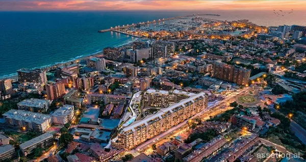 Located in the vibrant town of Torremolinos, this residential complex offers a selection of 62 homes including apartments, ground floors, and penthouses.
