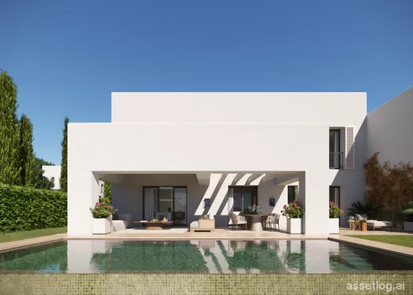 Located in the prestigious area of Sotogrande, this set of 8 semi-detached homes offers an exclusive living experienc…